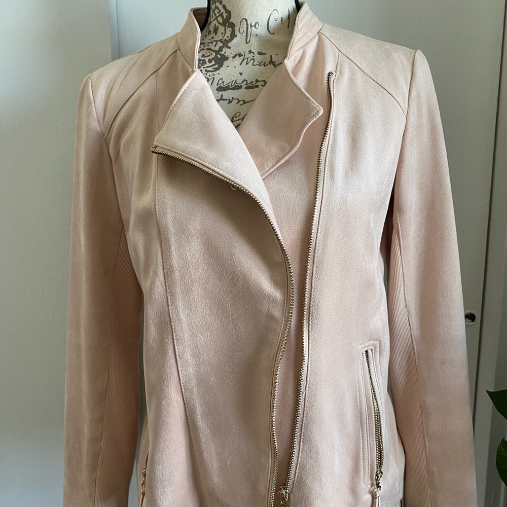 Calvin Klein Blush Pink Faux Suede Jacket